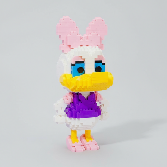 Ente im lila Anzug Bausteinset