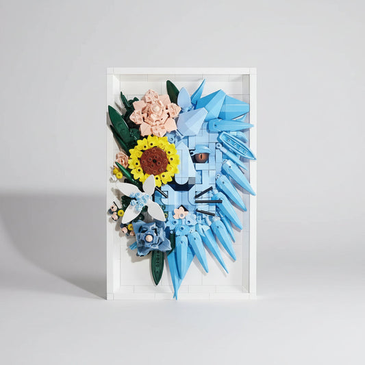 3D Gemälde Löwe Bausteinset