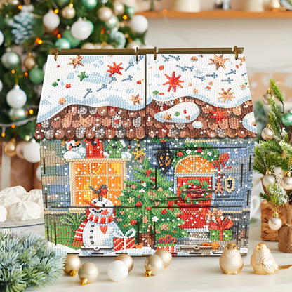 Diamond Painting Haus mit Schubladen