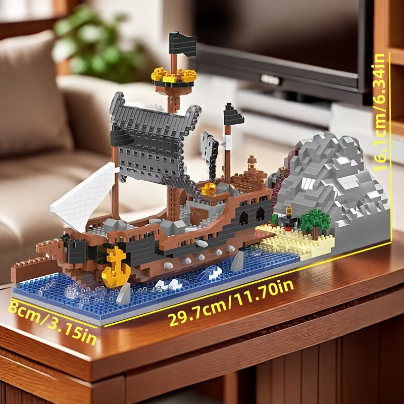Piratenschiff auf dem Wasser Bausteinset