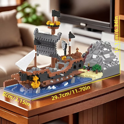 Piratenschiff auf dem Wasser Bausteinset