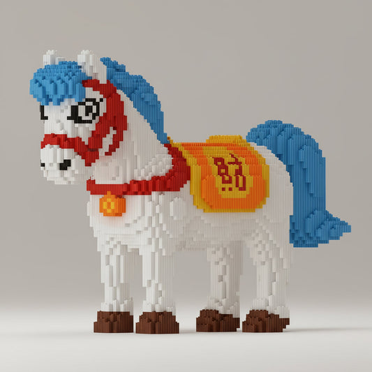 MEGA Weißes Pferd Bausteinset