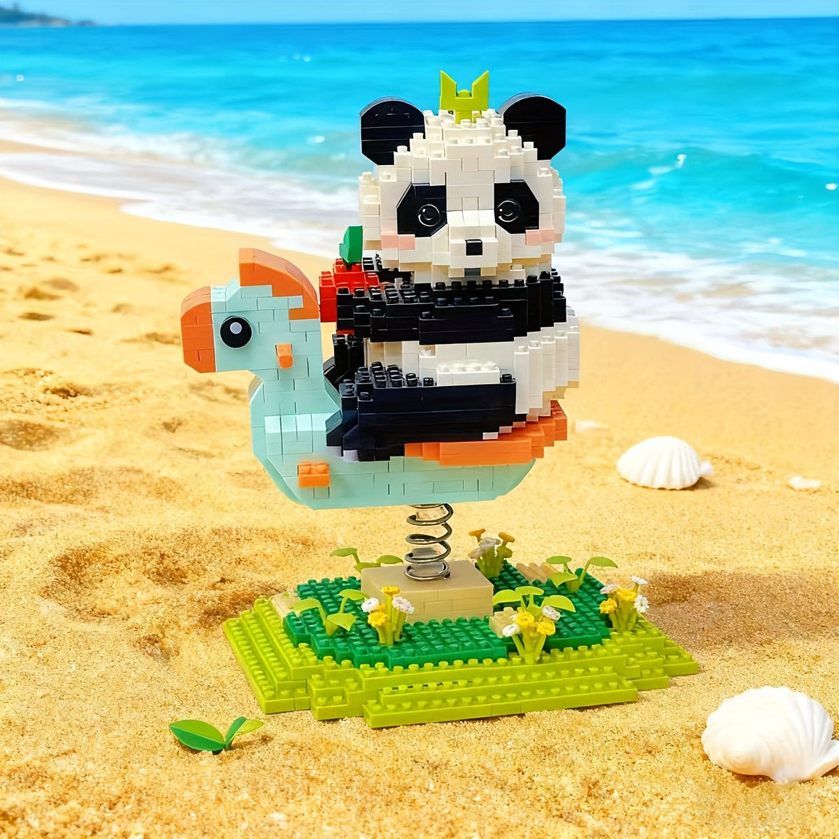 Panda auf der Wippe Bausteinset