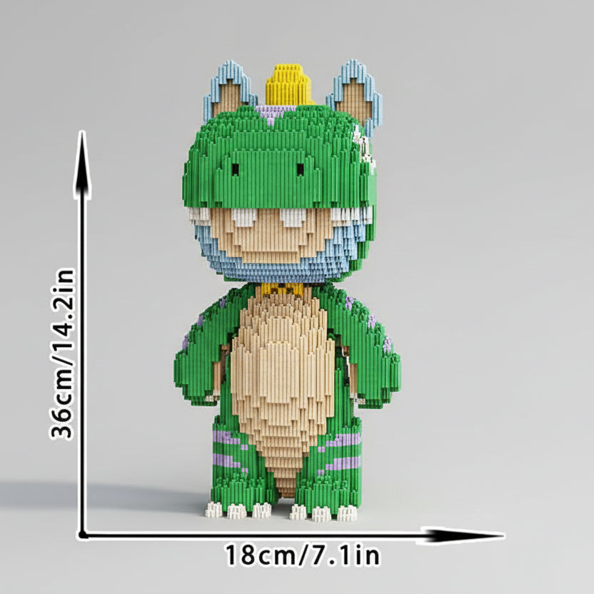 Grüner Dino Bausteinset