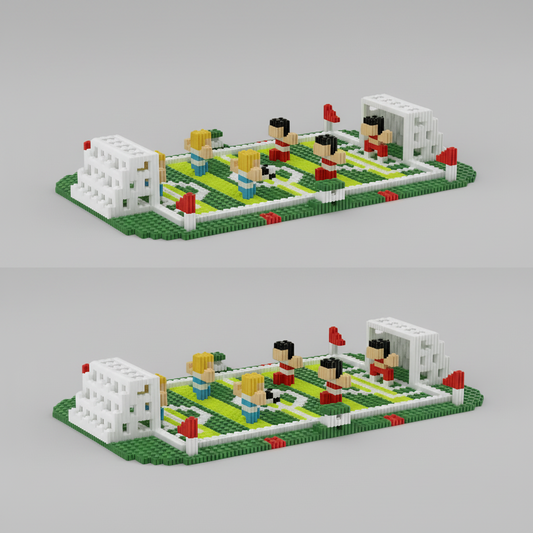 Fußballfeld Bausteinset