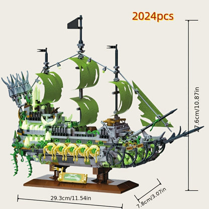 Grünes Piratenschiff Bausteinset