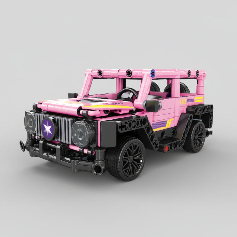 Rosa Jeep Bausteinset