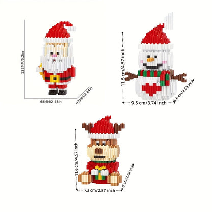 Drei Weihnachtsfiguren Bausteinset