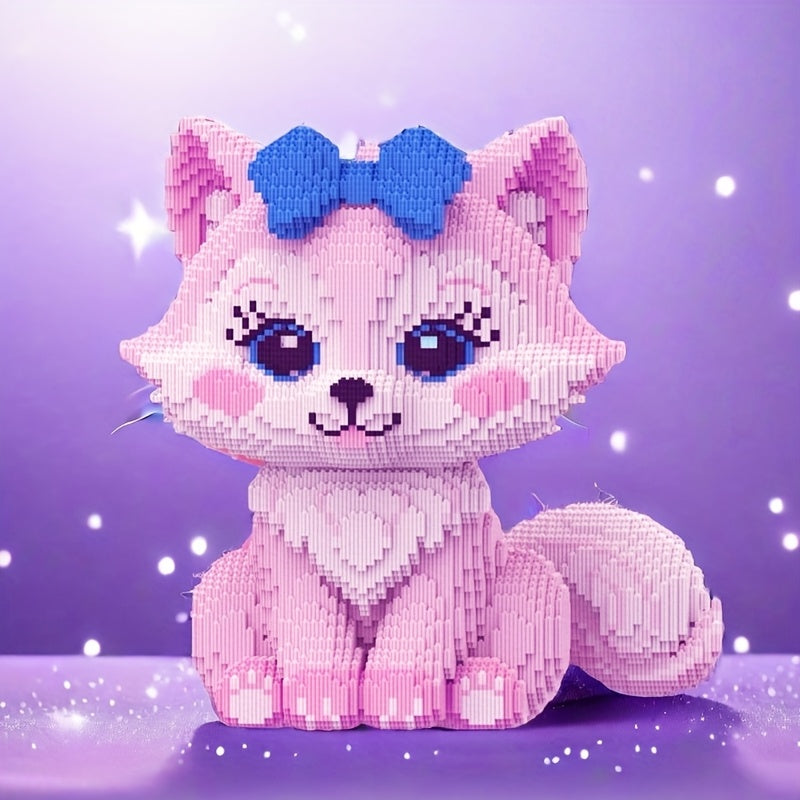 MEGA rosa Fuchs mit Schleife Bausteinset