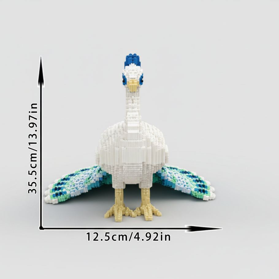 Weißer Pfau Bausteinset