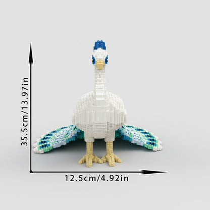 Weißer Pfau Bausteinset