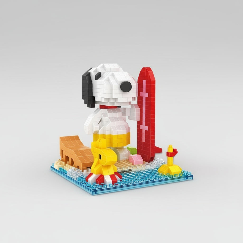 Fiktiver Beagle am Strand Bausteinset