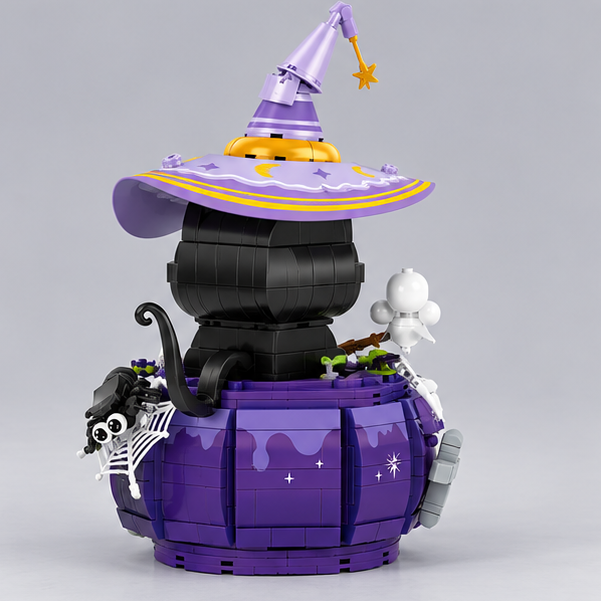 Halloween-Katze Bausteinset