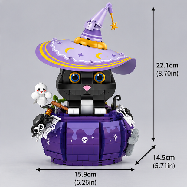 Halloween-Katze Bausteinset