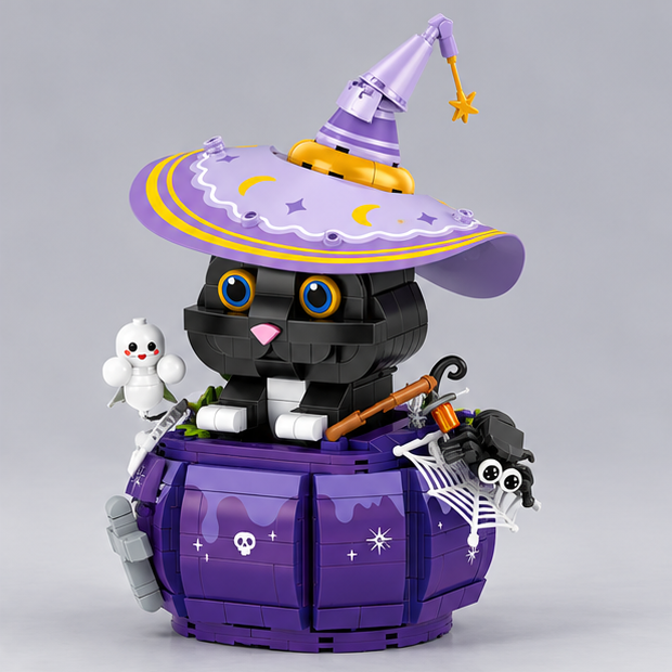 Halloween-Katze Bausteinset