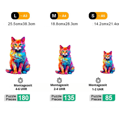 Katze Holzpuzzle