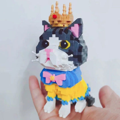 Katze mit Krone Bausteinset