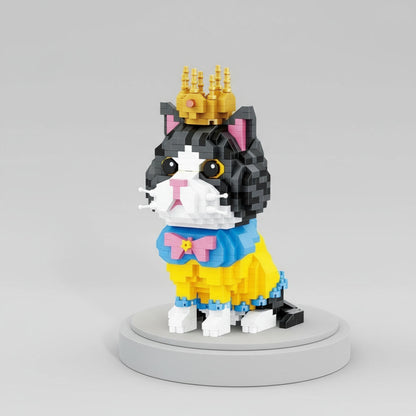 Katze mit Krone Bausteinset