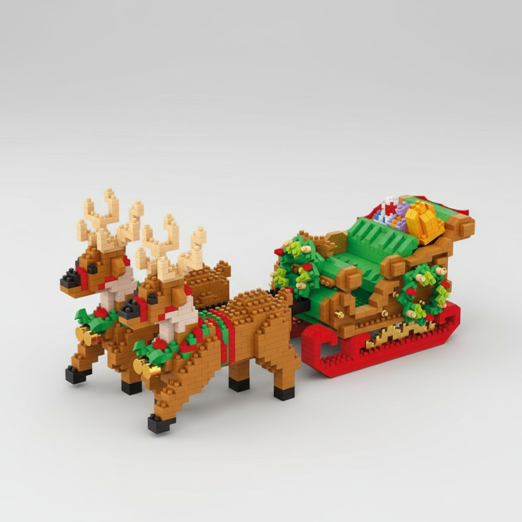 Weihnachtsschlitten Bausteinset