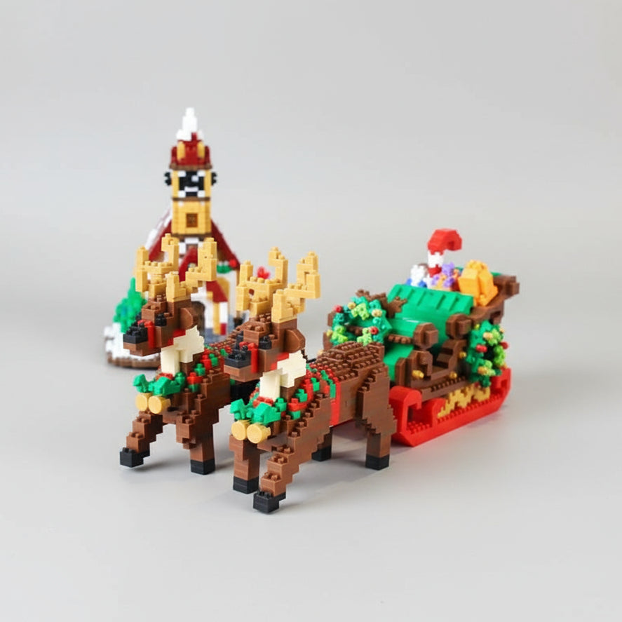 Weihnachtsschlitten Bausteinset