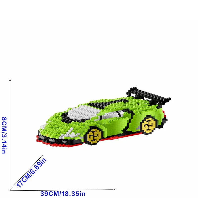 Grünes Auto Bausteinset