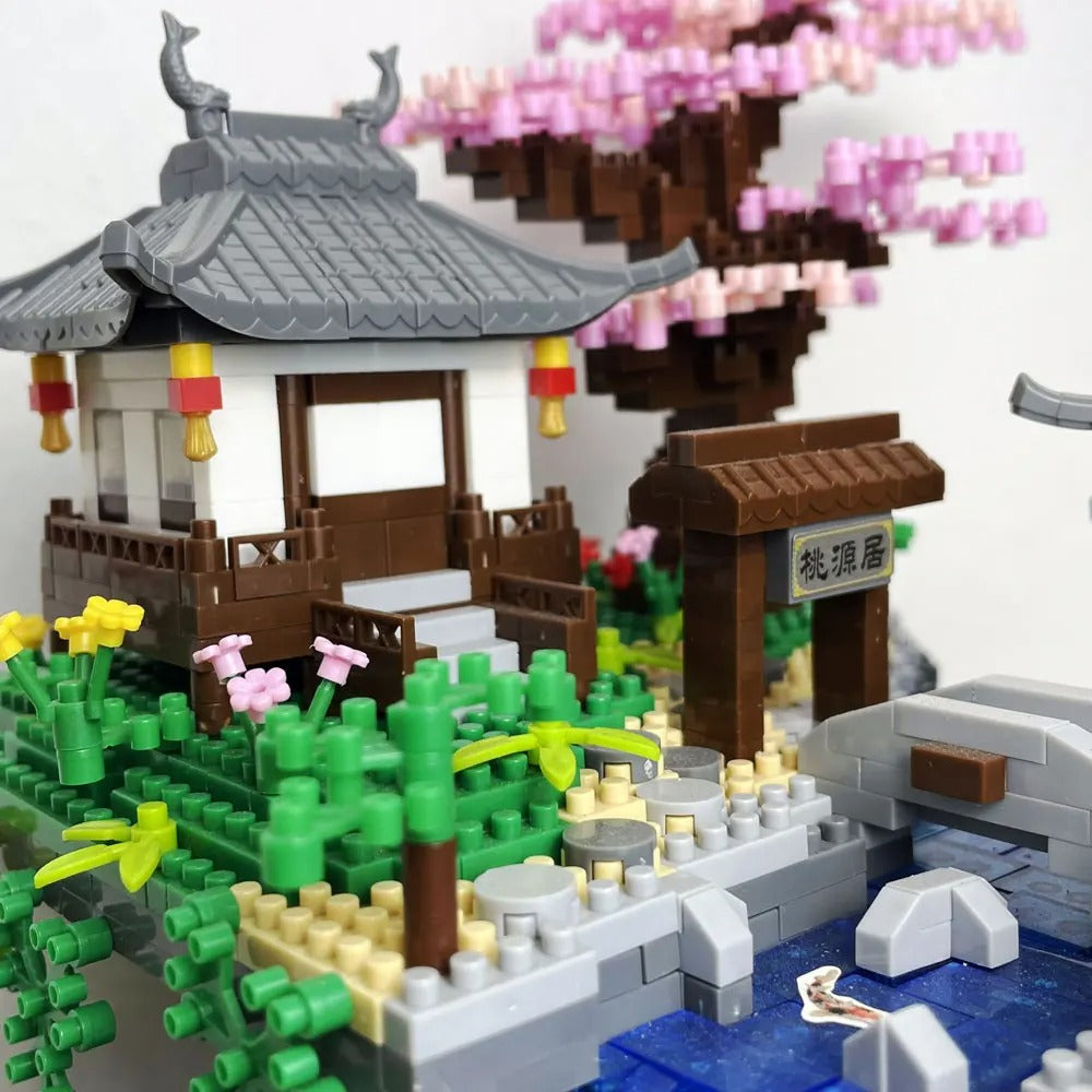 Baumhaus mit Wasserfall Bausteinset
