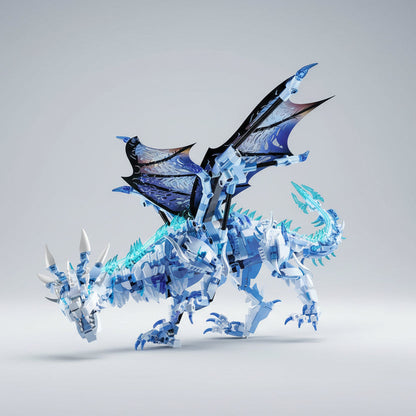 Beweglicher Eisdrache Bausteinset