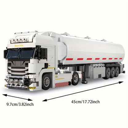 Weißer Truck Bausteinset