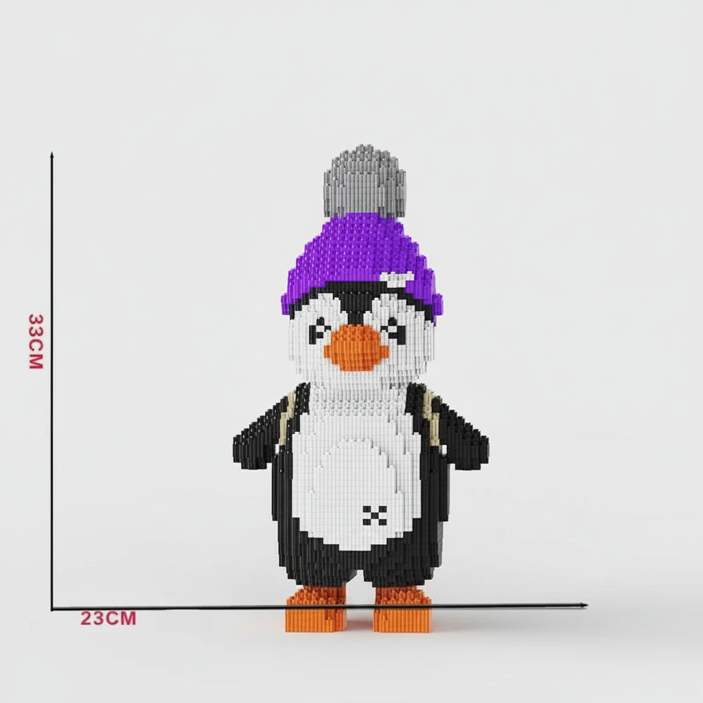 Pinguin mit Mütze Bausteinset