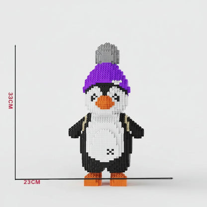 Pinguin mit Mütze Bausteinset