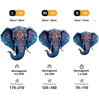 Elefant Holzpuzzle