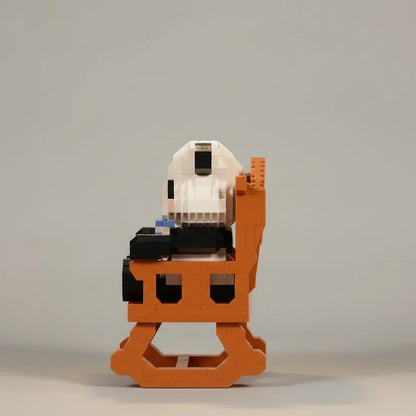 Panda auf Stuhl Bausteinset