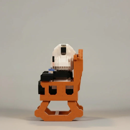 Panda auf Stuhl Bausteinset