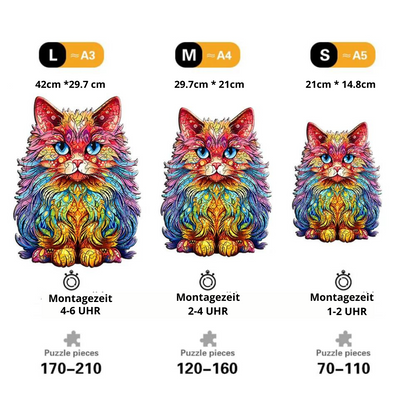 Perserkatze Holzpuzzle
