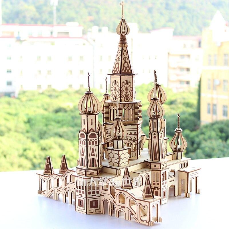 Pokrow-Kathedrale 3D-Holzbausatz