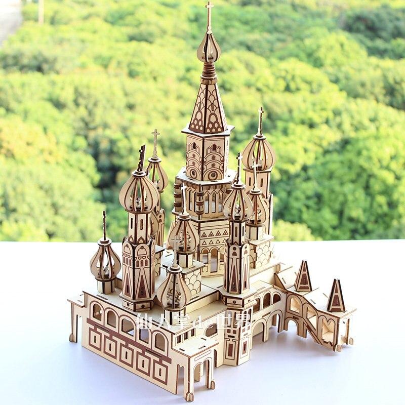 Pokrow-Kathedrale 3D-Holzbausatz