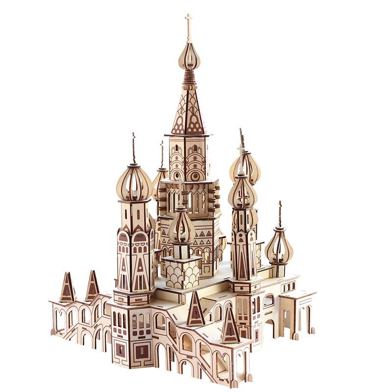 Pokrow-Kathedrale 3D-Holzbausatz