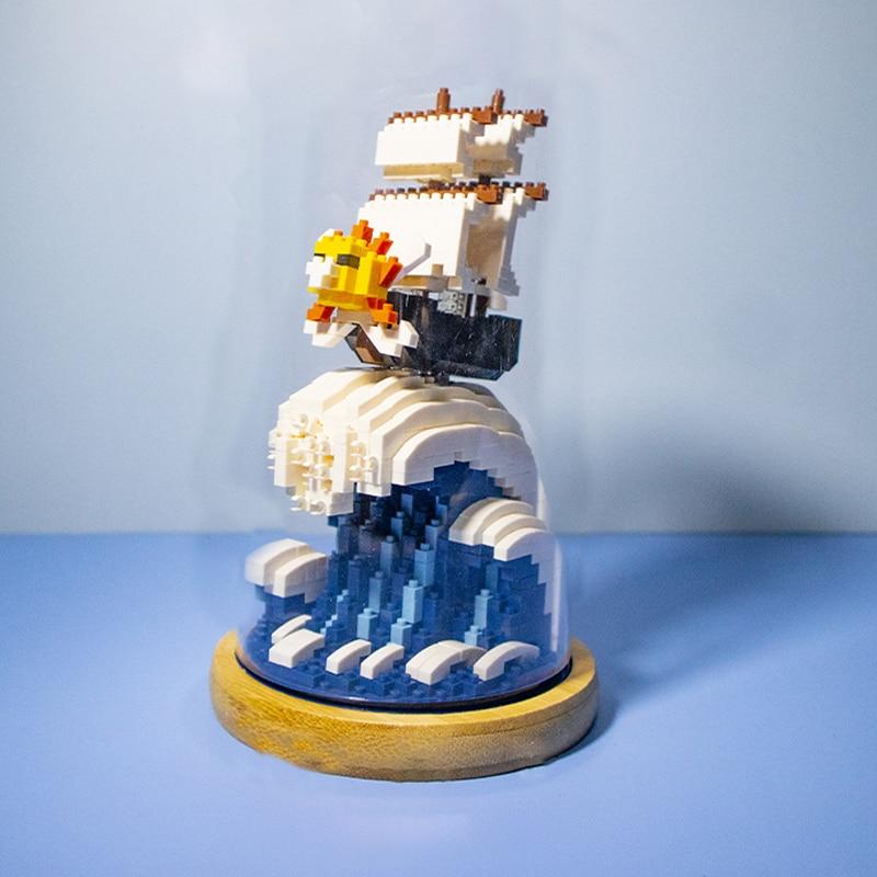 Piratenschiff auf Wellen Bausteinset