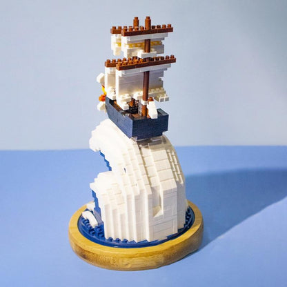 Piratenschiff auf Wellen Bausteinset