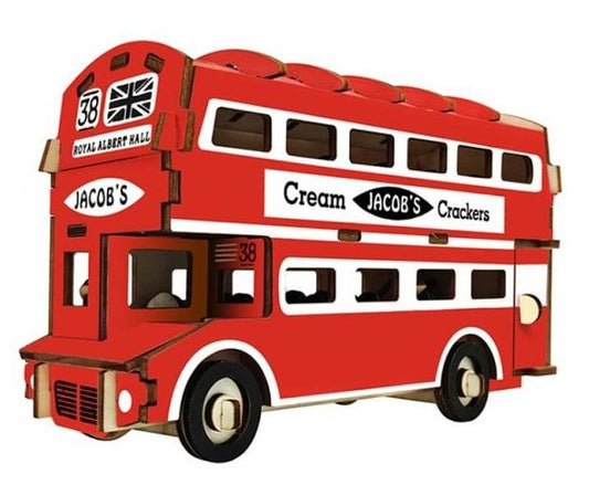 Doppeldecker-Bus 3D-Holzbausatz