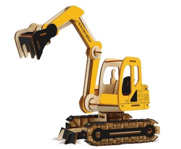 Excavator 3D-Holzbausatz