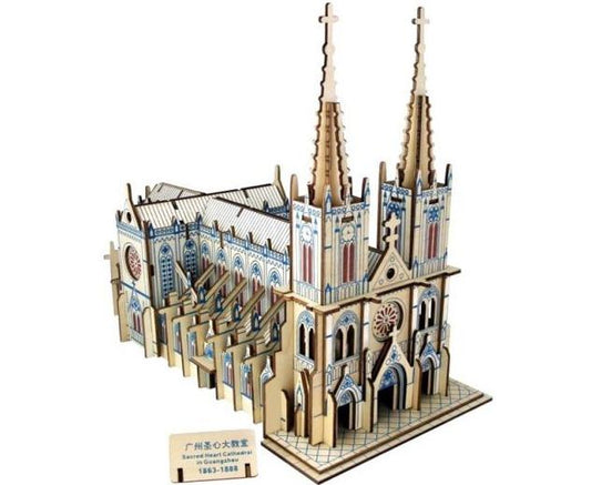 Kathedrale des Heiligsten Herzens 3D-Holzbausatz
