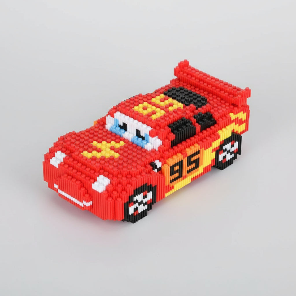 Rotes Rennauto Bausteinset