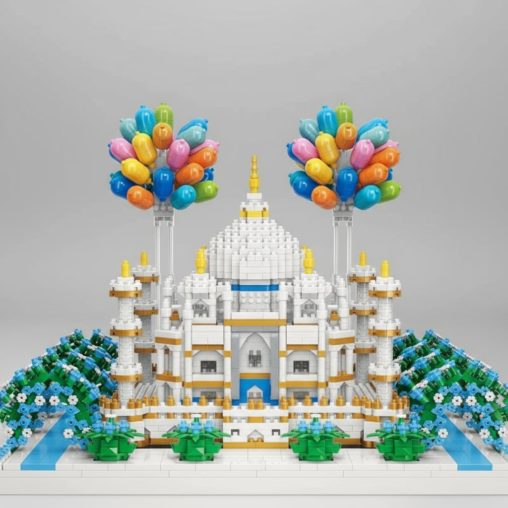 Taj Mahal mit Luftballons Bausteinset
