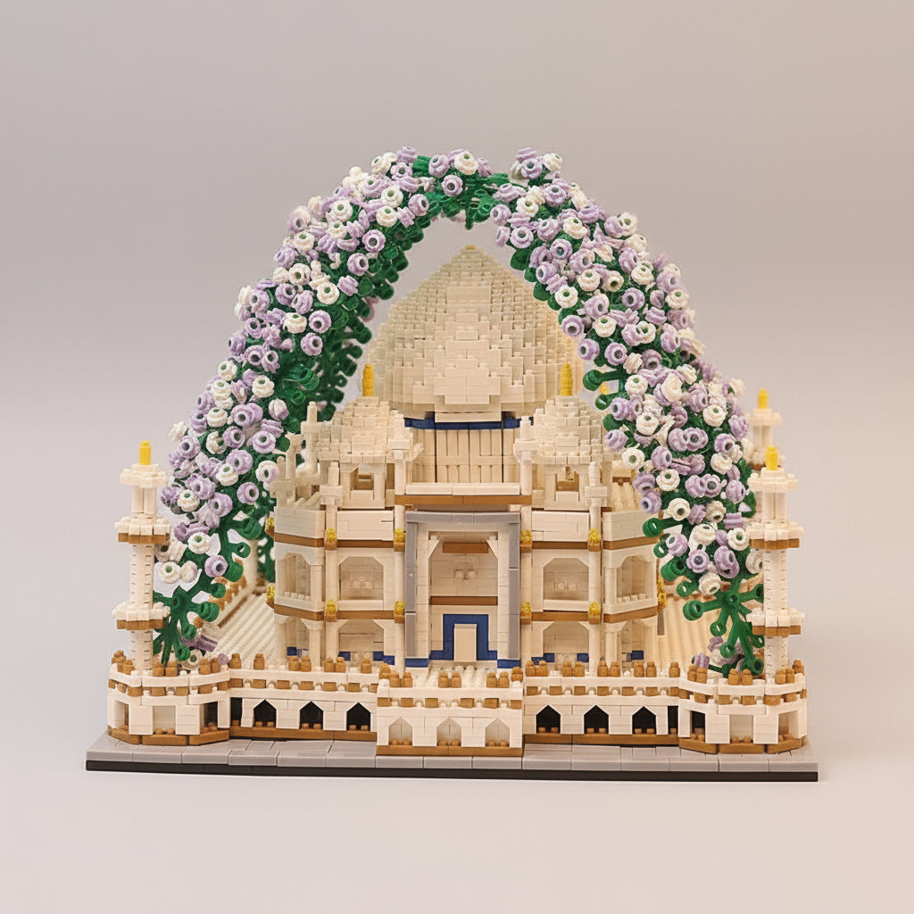 Taj Mahal mit Blumen Bausteinset