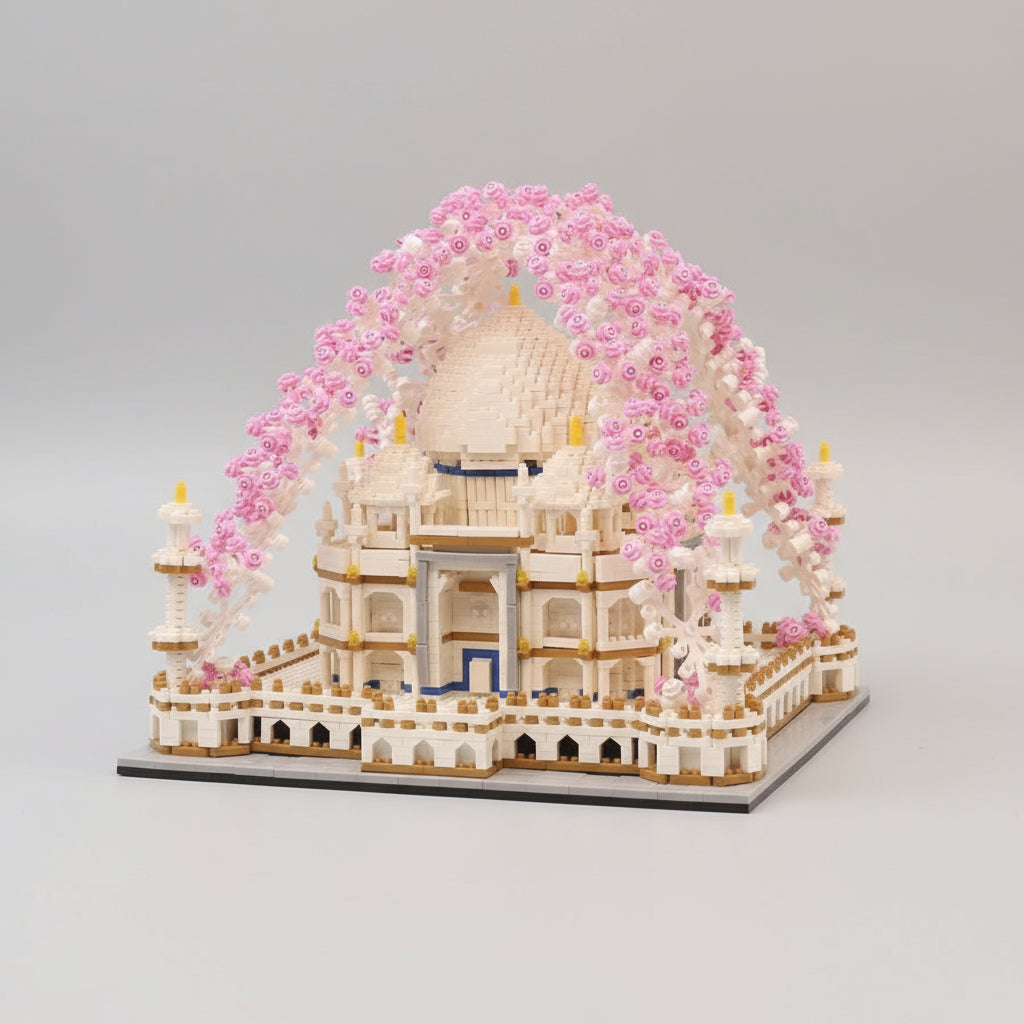 Taj Mahal mit Blumen Bausteinset
