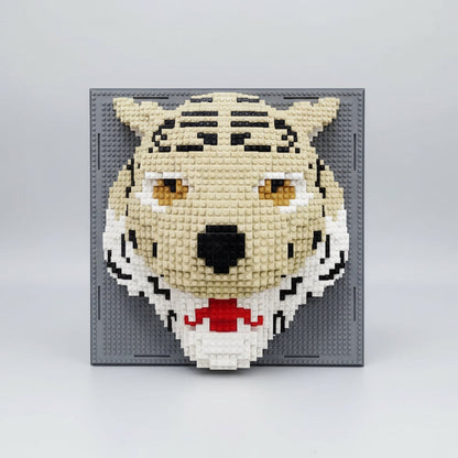 Tiger auf Bauplatte Bausteinset