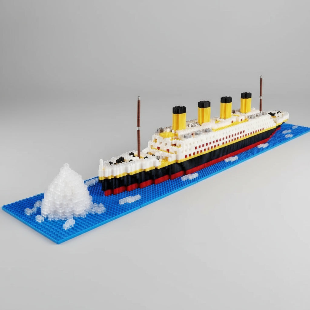 Titanic mit Eisberg Bausteinset