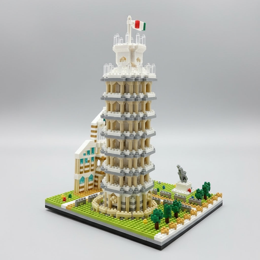 Turm von Pisa + Gebäude Bausteinset