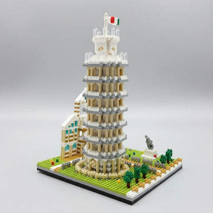 Turm von Pisa + Gebäude Bausteinset